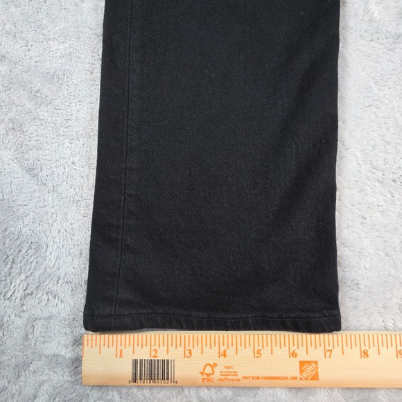 Levi's Premium Women 25 Black Ribcage Straight Ankle Jeans High Rise Pants - Picture 3 of 12